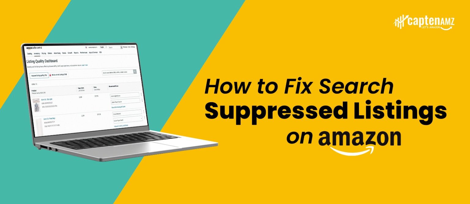 how to fix search suppressed listing on amazon