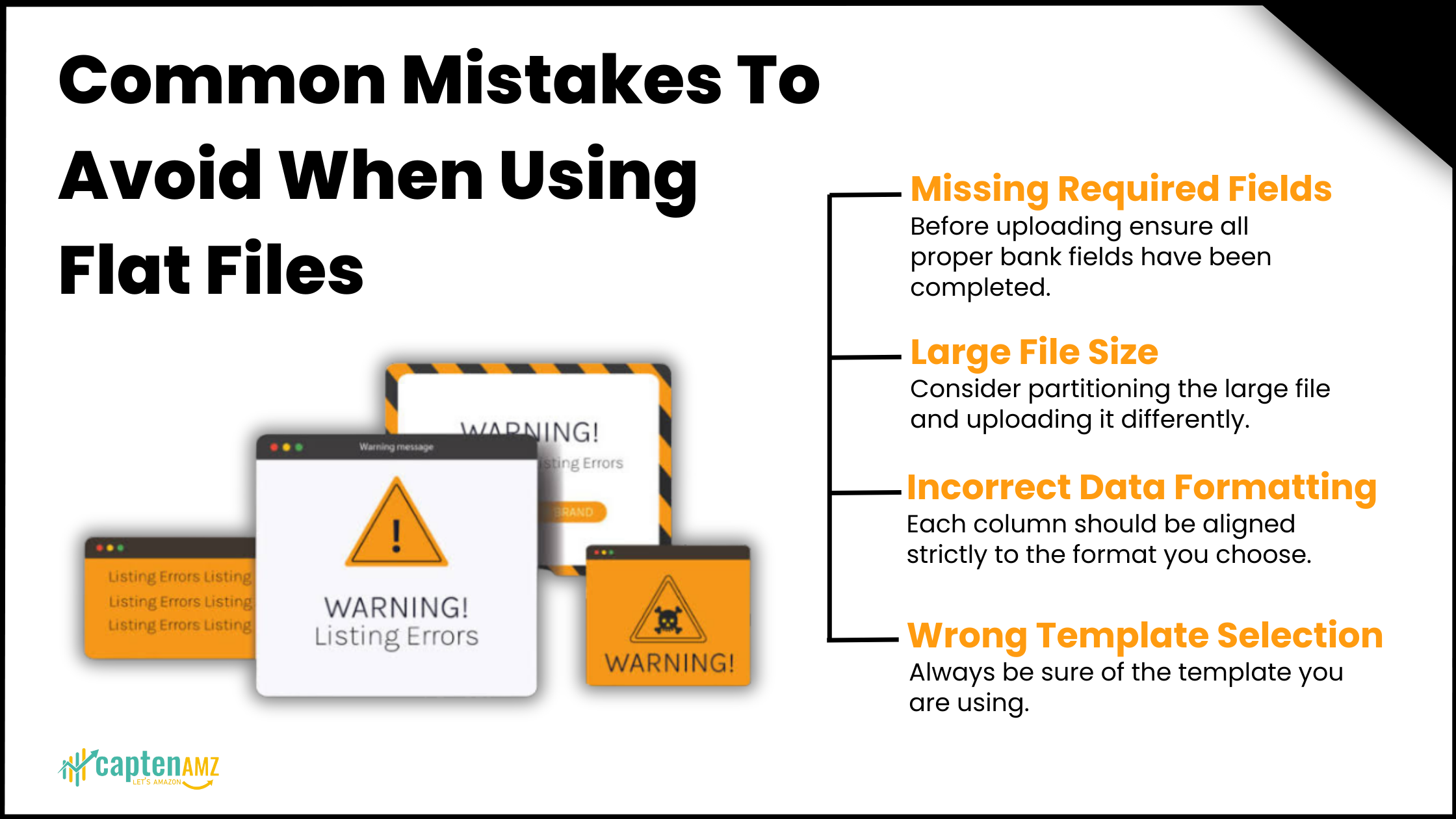 Mistake Avoid while using amazon flat file