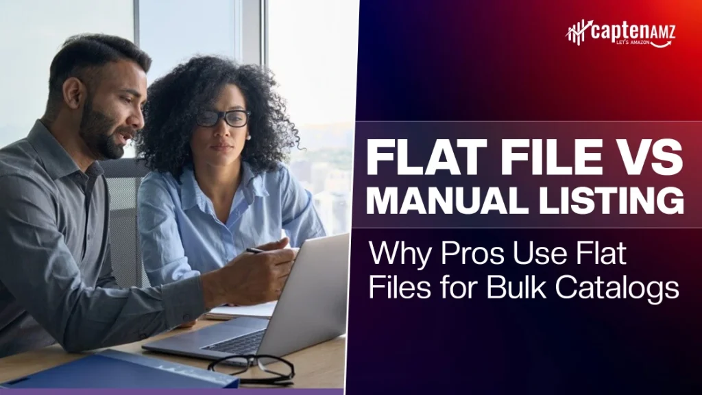 Flat File vs Manual Listing - Comparison Graphic