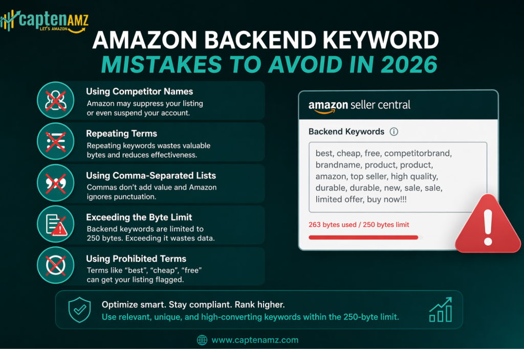 Backend Keyword Mistakes That Kill Your Amazon Rankings