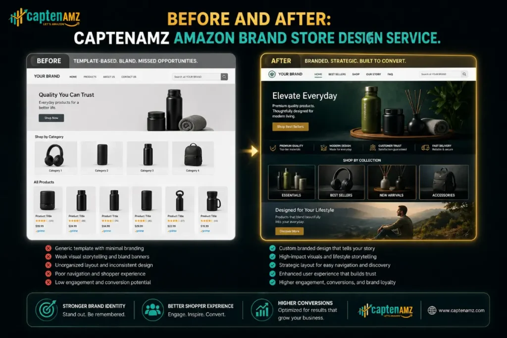 CaptenAMZ's Amazon Brand Store Design Service Includes